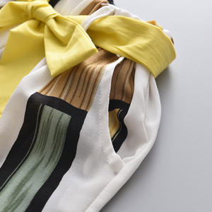 Ensembles de vêtements pour enfants, ensembles de pantalons bohèmes pour bébés filles avec chemise sans manches en gros - Product Image 5