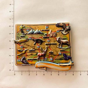 Souvenir di Viaggio USA, Mappa 3D Creativa della Città, Magnete per Frigorifero, Decorazione per la Casa, Regalo - Product Image 6