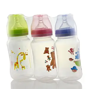 Wholesale Baby Products 320ML Large Diameter Anti flatulence Silicone Pacifier Newborn Baby PP Feeding Bottle BPA Free