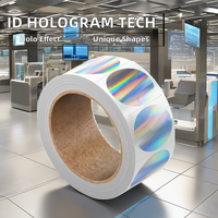 Autocollants holographiques de sécurité anti-contrefaçon transparents, autocollants adhésifs en vinyle imprimés UV pour téléphone portable et ordinateur