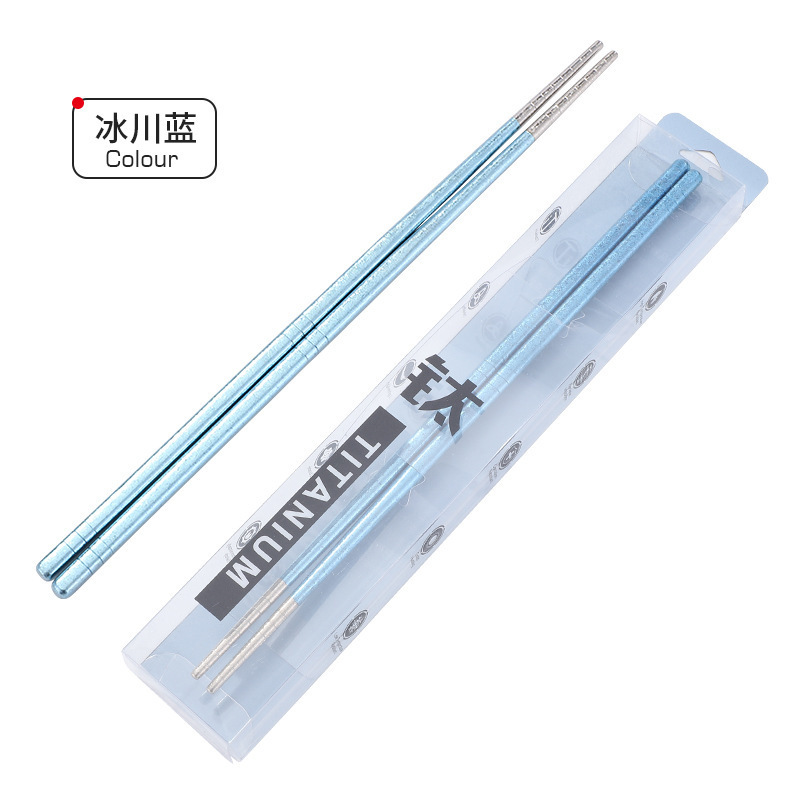 Pure titanium chopsticks [Elegant Blue] High quality