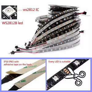 Tira de LED flexible RGBIC de 5V 12V 30 60 144 diodos emisores de luz, tira de LED direccionable por píxeles. - Product Image 2