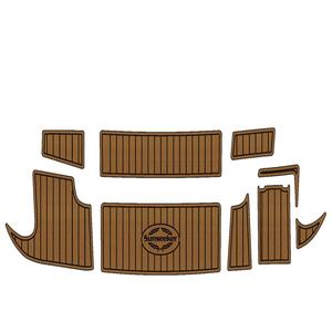 1996 Sunseeker Camargue 51 plate-forme de bain bateau EVA mousse Faux teck pont tapis de sol Seadek MarineMat Gatorstep Style auto-adhésif - Product Image 1