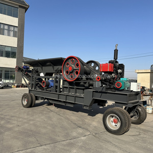 Thiết kế sáng tạo pe400x600 di động nặng máy nghiền hàm được sử dụng trong cát và sỏi bãi Máy Nghiền hàm với băng tải - Product Image 3