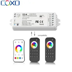 COXO-controlador de tira led V5-M RGB CCT, 5 años de garantía, 12v, 24v, 5 estrellas, V5-M RGB + CCT RF