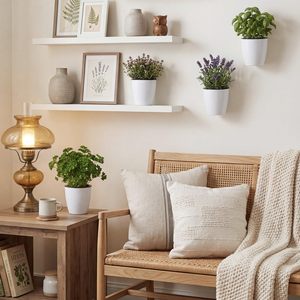 Vaso <span class=keywords><strong>da</strong></span> Fiori Moderno Bianco <span class=keywords><strong>in</strong></span> <span class=keywords><strong>Plastica</strong></span> <span class=keywords><strong>da</strong></span> 5 Pollici (circa 12,7 cm) con Sistema di Auto-Irrigazione, Piccolo Vaso <span class=keywords><strong>da</strong></span> Parete a Doppio Strato per Piante - Product Image 3