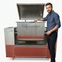 Mélangeur à pâte sous vide commercial en acier inoxydable, machine à retourner les boîtes à nouilles pour la production de peaux de raviolis, de pains vapeur et de pains, pour usage en boulangerie