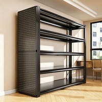 Étagère métallique multi-niveaux pour entrepôt, support de rangement portable pour sacs en toile, grande capacité, avec cloisons épaissies pour présentation