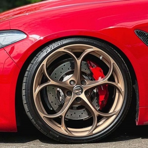 Jantes en alliage d'aluminium forgées monobloc ZXMM Bronze mat avec enjoliveur central gratuit 17 18 19 20 pouces 5x110 65.1mm pour Alfa Romeo - Product Image 2