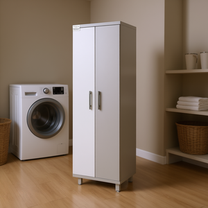 Armoire rectangulaire à 2 portes Halifax, gris clair et blanc, modèle D0100H570N8 - Product Image 2