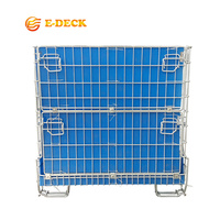 Cage de collecte de préformes PET en acier galvanisé robuste, empilable et pliable