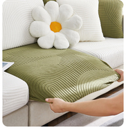 Meilleures ventes : Housse de canapé en L universelle, moderne, extensible, rayée, anti-poussière, lavable et résistante aux griffures de chat, pour la décoration intérieure