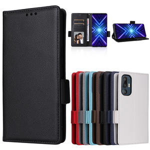 Funda de Cuero con Diseño de Lichi, Ranuras para Tarjetas y Cordón para <span class=keywords><strong>HTC</strong></span> U24 <span class=keywords><strong>Pro</strong></span> 5G - Product Image 2