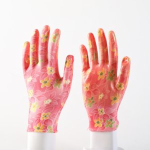 China Manufacturer Printing Polyester Work <strong>Glove</strong> Palm Coated with <strong>Nitrile</strong> Anti-slip Safety for Common Work - Product Image 2