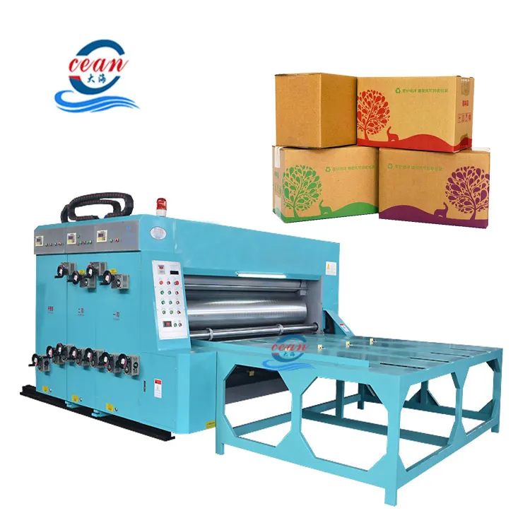 Impresora flexográfica con logotipo de caja de cartón corrugado de gran oferta, máquina para fabricar cajas de cartón