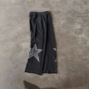 Tuta Sportiva <span class=keywords><strong>in</strong></span> Due Pezzi con Strass, Felpa con Cappuccio Personalizzata, Completo da Jogging Oversize per Uomo con Applicazioni Ricamate - Product Image 2