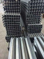 Profil de fixation robuste en acier galvanisé pour film de serre, type canal gothique, 1,2 mm, pour usage agricole