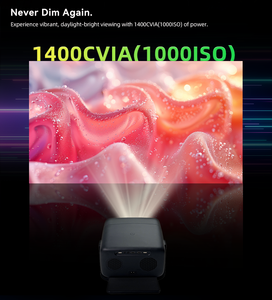 Proyector <span class=keywords><strong>NETFLIX</strong></span> 1400CVIA Original, Brillo 4K, Proyector <span class=keywords><strong>de</strong></span> Video 4K Full HD para el Hogar, Mini Proyector 4K Wifi, Proyector Android 4K - Product Image 4