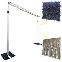 Support de toile de fond réglable en usine, structure robuste pour panneaux floraux et rideaux, avec base en acier