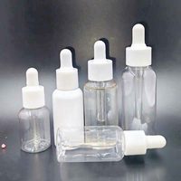 Nouvelles bouteilles compte-gouttes en plastique PET de 20/30/50/60 ml en stock pour huiles essentielles, sérums, lotions, portionnement et stockage de liquides