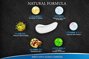 Crème pour le visage pour hommes - Crème hydratante anti-âge avec collagène, acide hyaluronique, acide azélaïque et arbutine - Jour - Product Image 6