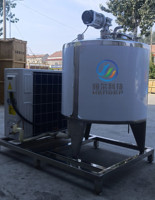 Réservoir de refroidissement du lait en acier inoxydable de 2 tonnes, 5 tonnes, 8 tonnes, refroidisseur de jus, réservoir de stockage du lait