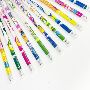 Di alta qualità Surwin FP12 7 pollici HB in legno fantasia Design matita Set gomma EN71 certificata per i bambini studenti di scrittura - Product Image 6