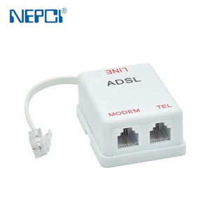 Adaptador de Módem <span class=keywords><strong>ADSL</strong></span> con Conector <span class=keywords><strong>RJ11</strong></span> 6P2C de Fábrica NEPCI con Cable de Conexión XJY-CN-01 Adaptador <span class=keywords><strong>ADSL</strong></span> POTS Y para Línea <span class=keywords><strong>ADSL</strong></span> y Teléfono - Product Image 1