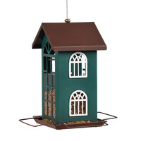Nuevo Comedero para Pájaros Portátil de Metal y Plástico para Colgar en Exteriores, para Patio/Jardín, Uso Automático para Pájaros