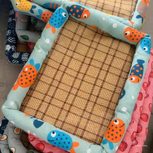 Tempat Tidur Hewan Peliharaan Modern Klasik Bentuk Persegi Panjang untuk Semua Musim, Alas Pendingin Musim Panas, Perlengkapan Tidur Kucing & Anjing, Perlengkapan Hewan Peliharaan Hangat Musim Dingin - Product Image 6