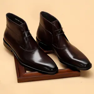 Botas masculinas de couro, botas de couro macio, de vaca, superior, formal, preço, atacado, botas de couro