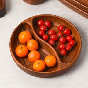 Оптовая продажа, экологически чистая большая тарелка для фруктовых закусок из грецкого ореха, тарелка для салата, тарелка для фруктов, тарелка для еды - Product Image 4