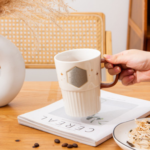 Mug en céramique sur mesure grande capacité avec poignée, cadeau pour hommes, couples, usage domestique - Product Image 2