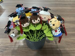 Sombrero <span class=keywords><strong>de</strong></span> Mago <span class=keywords><strong>de</strong></span> Halloween terminado Ramo <span class=keywords><strong>de</strong></span> animales para niños y niñas Ramo <span class=keywords><strong>de</strong></span> ganchillo tejido <span class=keywords><strong>de</strong></span> lana a mano escolar - Product Image 3