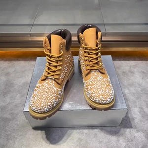 Bottes d'hiver pour hommes en cuir véritable de haute qualité, style unique, imperméables, à lacets, pour l'extérieur et la neige, par des créateurs de renom. - Product Image 1