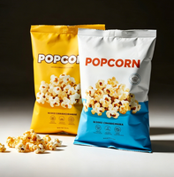 Sacs à Popcorn Personnalisés avec Logo Imprimé, Recyclables, Qualité Alimentaire, Résistants à l'Huile, pour Chips et Popcorn