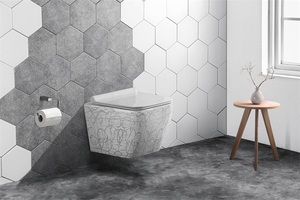 WC mural carré de couleur, vente en gros Chine, pour salle de bain - Product Image 2