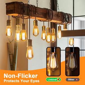 St58 E26 LED Edison bóng đèn 120V điện áp 4 watt tương đương E26 tiêu chuẩn cơ sở mềm trắng 2700k-6000K Dimmable 5000 giờ đời - Product Image 4