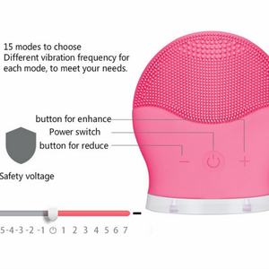 Brosse nettoyante faciale électrique en silicone imperméable pour le visage, vente en gros - Product Image 4