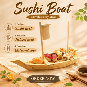 Bandeja de Madera para Servir y Presentar <span class=keywords><strong>Sushi</strong></span> - Product Image 1