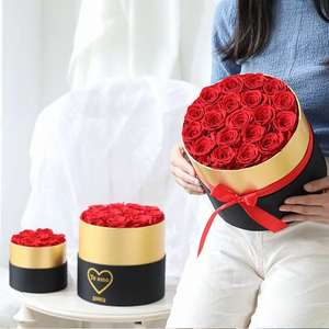 กุหลาบที่เก็บรักษาไว้หรูหราในกล่องสี่เหลี่ยมสีแดงกุหลาบตกแต่งสำหรับวันเกิดวันวาเลนไทน์ของขวัญคริสต์มาสนิรันดร์ยาวนาน3-5ปี - Product Image 2