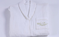 Peignoir 5 étoiles haute qualité pour hôtel et maison Peignoir en velours de couleur jaune et blanc en coton Robes d'hôtel de luxe