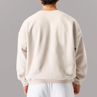 Sweat-shirt col rond lourd pour homme, personnalisé OEM, sans poche, couleur unie, pull vierge, fabricant