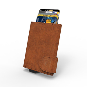 <b>RFID</b> <b>blocking</b> <b>wallet</b> Slim PU leather money clip Anti-theft card holder Nylon lining short <b>wallet</b> - Product Image 6