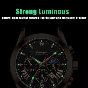 Reloj Cronógrafo POEDAGAR 8058 para Hombre, Reloj Masculino Simple, Correa de Acero Resistente al Agua, Relojes Personalizados de Aleación, Relojes de Pulsera Unisex - Product Image 5