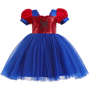 Niña Lentejuelas Costura Malla Princesa Arco Vestido Niños <span class=keywords><strong>Carnaval</strong></span> <span class=keywords><strong>Spiderman</strong></span> Cos Vestido Niños Disfraz de Halloween - Product Image 2