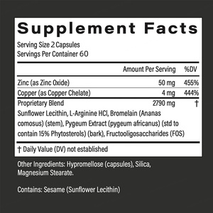 Suplemento para la Salud del Semen con Etiqueta Personalizada, 120 Cápsulas, Apoyo para la Salud del Semen Masculino, Suplemento para Adultos, Cápsulas para la Salud del Semen - Product Image 2