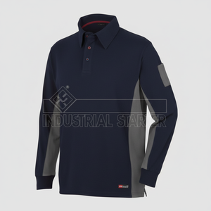 Polo elástico de manga larga para hombre - Product Image 1