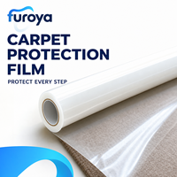 Film de protection PE brillant pour revêtements de sol, idéal pour l'installation de tapis et les projets de rénovation, qualité professionnelle, largeur 60 cm
