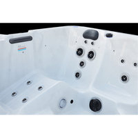 Spa extérieur Sunrans pour 5 personnes avec système de contrôle Balboa, design moderne, bain à remous hydrothérapeutique prêt à l'emploi pour usage familial